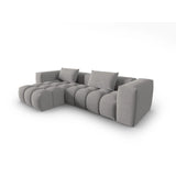 Verona 3-Sitzer Ecksofa, Linke Seite, aus Strukturierter Stoff in Warmes Grau (Sorella 84), 260x145 cm von Cosmopolitan Design – Bild 3