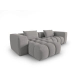 Verona 3-Sitzer Ecksofa, Linke Seite, aus Strukturierter Stoff in Warmes Grau (Sorella 84), 260x145 cm von Cosmopolitan Design – Bild 4