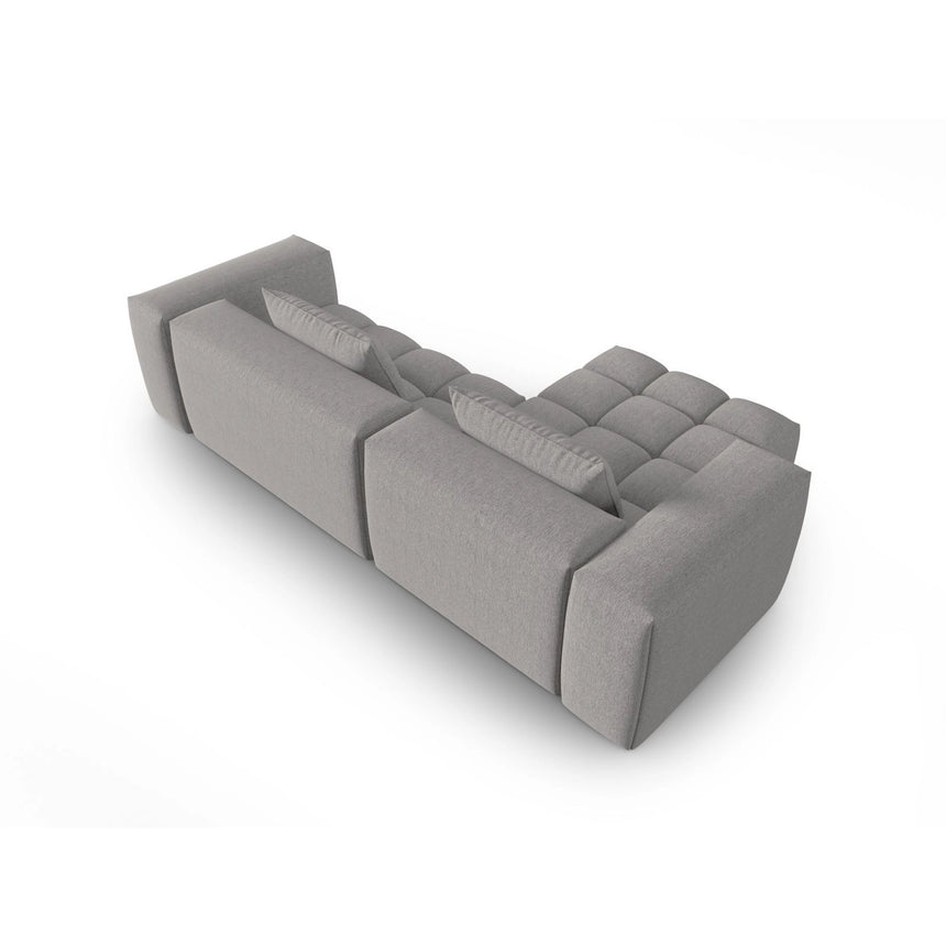 Verona 3-Sitzer Ecksofa, Linke Seite, aus Strukturierter Stoff in Warmes Grau (Sorella 84), 260x145 cm von Cosmopolitan Design – Bild 5