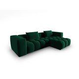 Verona 3-Sitzer Ecksofa, Rechte Seite, aus Samt in Flaschengrün (Casino Deep Green), 260x145 cm von Cosmopolitan Design – Bild 3