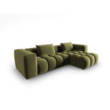 Verona 3-Sitzer Ecksofa, Rechte Seite, aus Samt in Hellgrün (Casino Forest), 260x145 cm von Cosmopolitan Design – Bild 3