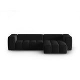 Verona 3-Sitzer Ecksofa, Rechte Seite, aus Samt in Schwarz (Casino Black), 260x145 cm von Cosmopolitan Design – Bild 1