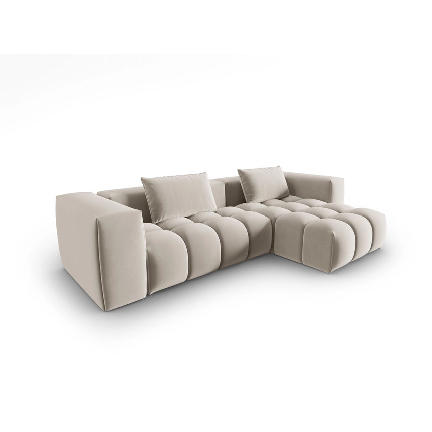 Verona 3-Sitzer Ecksofa, Rechte Seite, aus Samt oder Strukturstoff, 260x145 cm von Cosmopolitan Design – Bild 3