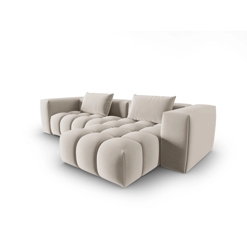 Verona 3-Sitzer Ecksofa, Rechte Seite, aus Samt oder Strukturstoff, 260x145 cm von Cosmopolitan Design – Bild 4