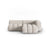 Verona 3-Sitzer Ecksofa, Rechte Seite, aus Strukturierter Stoff in Beige (Sorella 03), 205x145 cm von Cosmopolitan Design – Bild 1