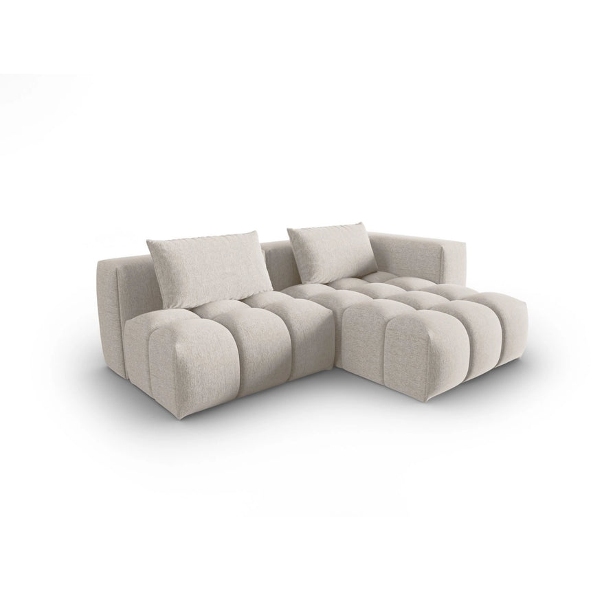 Verona 3-Sitzer Ecksofa, Rechte Seite, aus Strukturierter Stoff in Beige (Sorella 03), 205x145 cm von Cosmopolitan Design – Bild 3