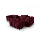Verona 3-Sitzer Ecksofa, Rechte Seite, aus Strukturierter Stoff in Burgund (Sorella 59), 260x145 cm von Cosmopolitan Design – Bild 4