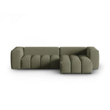Verona 3-Sitzer Ecksofa, Rechte Seite, aus Strukturierter Stoff in Dunkles olivgrün (Sorella 34), 260x145 cm von Cosmopolitan Design – Bild 1