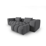 Verona 3-Sitzer Ecksofa, Rechte Seite, aus Strukturierter Stoff in Grau (Sorella 89), 260x145 cm von Cosmopolitan Design – Bild 4