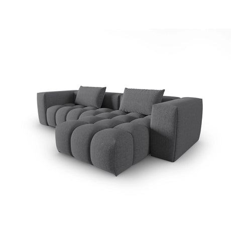 Verona 3-Sitzer Ecksofa, Rechte Seite, aus Strukturierter Stoff in Grau (Sorella 89), 260x145 cm von Cosmopolitan Design – Bild 4