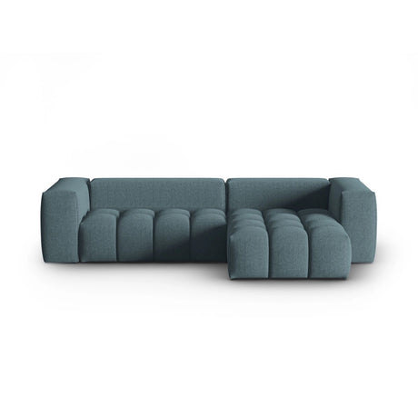 Verona 3-Sitzer Ecksofa, Rechte Seite, aus Strukturierter Stoff in Hellblau (Sorella 76), 260x145 cm von Cosmopolitan Design – Bild 1