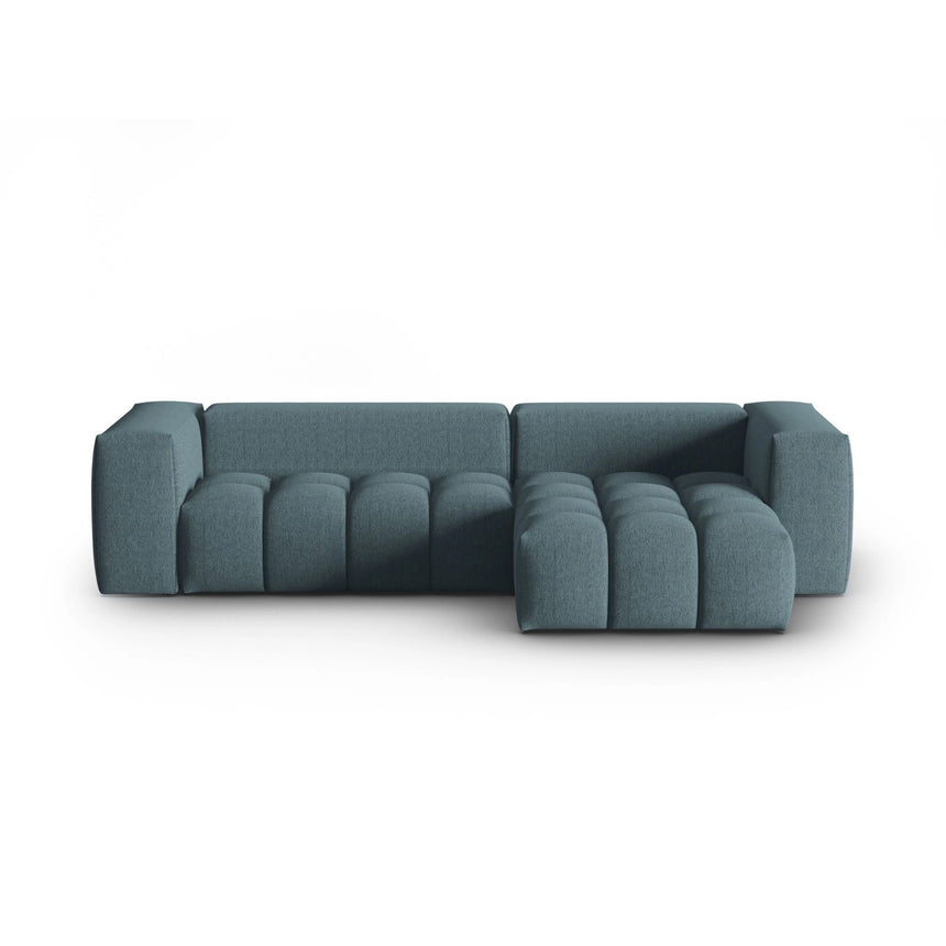 Verona 3-Sitzer Ecksofa, Rechte Seite, aus Strukturierter Stoff in Hellblau (Sorella 76), 260x145 cm von Cosmopolitan Design – Bild 1