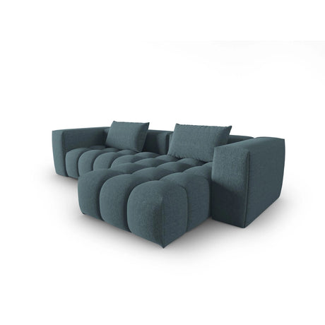 Verona 3-Sitzer Ecksofa, Rechte Seite, aus Strukturierter Stoff in Hellblau (Sorella 76), 260x145 cm von Cosmopolitan Design – Bild 4