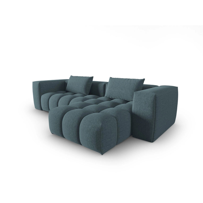 Verona 3-Sitzer Ecksofa, Rechte Seite, aus Strukturierter Stoff in Hellblau (Sorella 76), 260x145 cm von Cosmopolitan Design – Bild 4