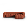 Verona 3-Sitzer Ecksofa, Rechte Seite, aus Strukturierter Stoff in Koralle (Sorella 58), 260x145 cm von Cosmopolitan Design – Bild 1