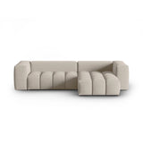 Verona 3-Sitzer Ecksofa, Rechte Seite, aus Strukturierter Stoff in Sand (Sorella 05), 260x145 cm von Cosmopolitan Design – Bild 1