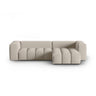 Verona 3-Sitzer Ecksofa, Rechte Seite, aus Strukturierter Stoff in Sand (Sorella 05), 260x145 cm von Cosmopolitan Design – Bild 1