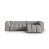 Verona 3-Sitzer Ecksofa, Rechte Seite, aus Strukturierter Stoff in Warmes Grau (Sorella 84), 260x145 cm von Cosmopolitan Design – Bild 1