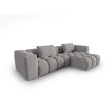 Verona 3-Sitzer Ecksofa, Rechte Seite, aus Strukturierter Stoff in Warmes Grau (Sorella 84), 260x145 cm von Cosmopolitan Design – Bild 3