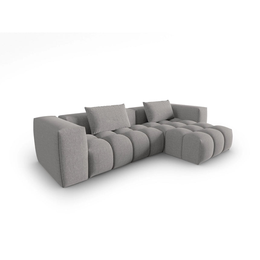 Verona 3-Sitzer Ecksofa, Rechte Seite, aus Strukturierter Stoff in Warmes Grau (Sorella 84), 260x145 cm von Cosmopolitan Design – Bild 3
