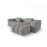 Verona 3-Sitzer Ecksofa, Rechte Seite, aus Strukturierter Stoff in Warmes Grau (Sorella 84), 260x145 cm von Cosmopolitan Design – Bild 4
