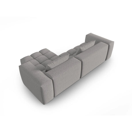 Verona 3-Sitzer Ecksofa, Rechte Seite, aus Strukturierter Stoff in Warmes Grau (Sorella 84), 260x145 cm von Cosmopolitan Design – Bild 5