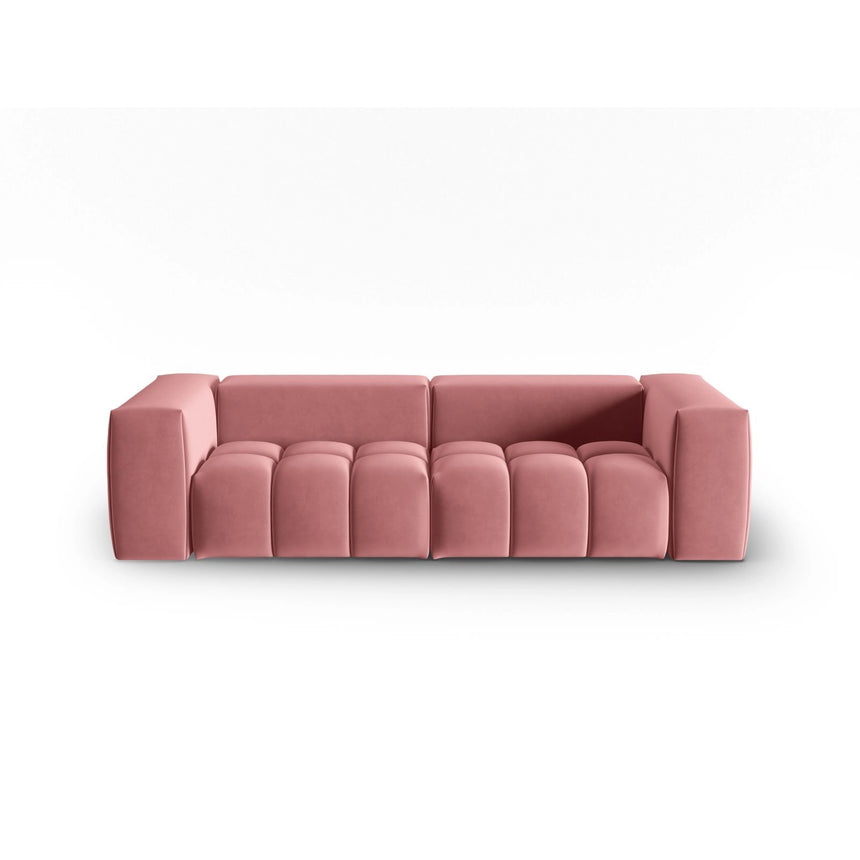 Verona 3-Sitzer Sofa aus Samt in Flamingo (Casino Salmon), 230x85 cm von Cosmopolitan Design – Bild 1