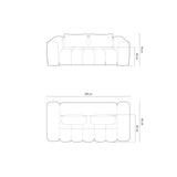 Verona 3-Sitzer Sofa aus Samt in Flaschengrün (Casino Deep Green), 200x85 cm von Cosmopolitan Design – Bild 2