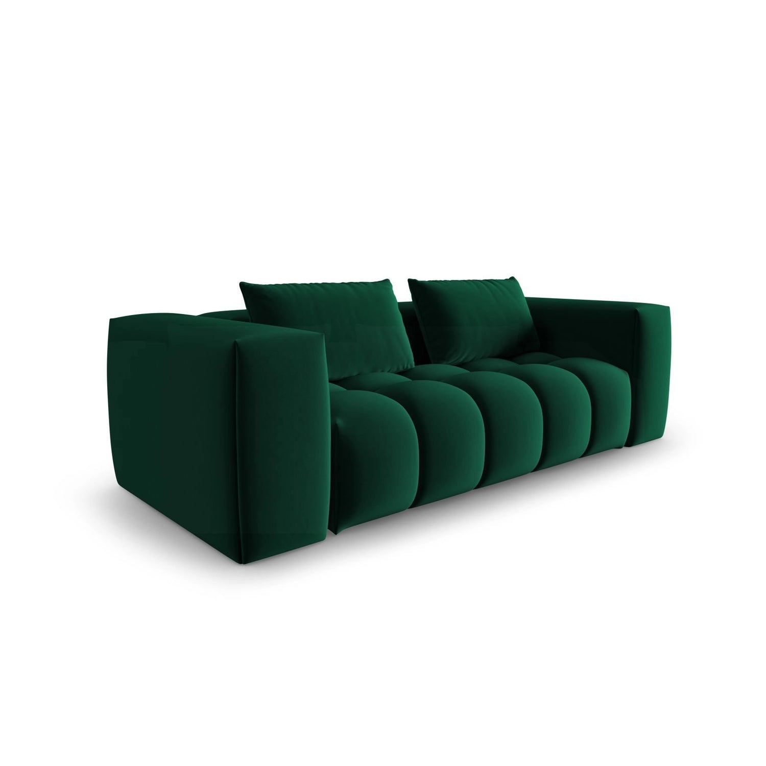 Verona 3-Sitzer Sofa aus Samt in Flaschengrün (Casino Deep Green), 200x85 cm von Cosmopolitan Design – Bild 3