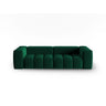 Verona 3-Sitzer Sofa aus Samt in Flaschengrün (Casino Deep Green), 230x85 cm von Cosmopolitan Design – Bild 1