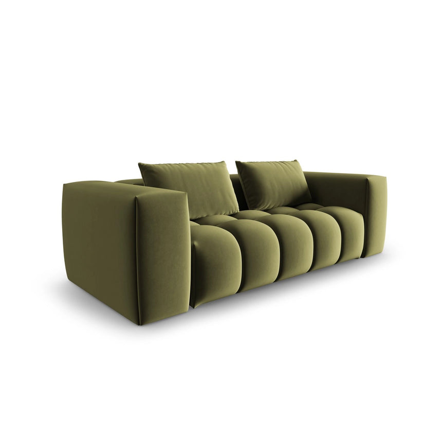Verona 3-Sitzer Sofa aus Samt in Hellgrün (Casino Forest), 200x85 cm von Cosmopolitan Design – Bild 3