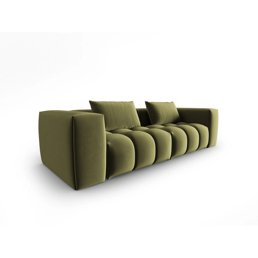 Verona 3-Sitzer Sofa aus Samt in Hellgrün (Casino Forest), 230x85 cm von Cosmopolitan Design – Bild 3