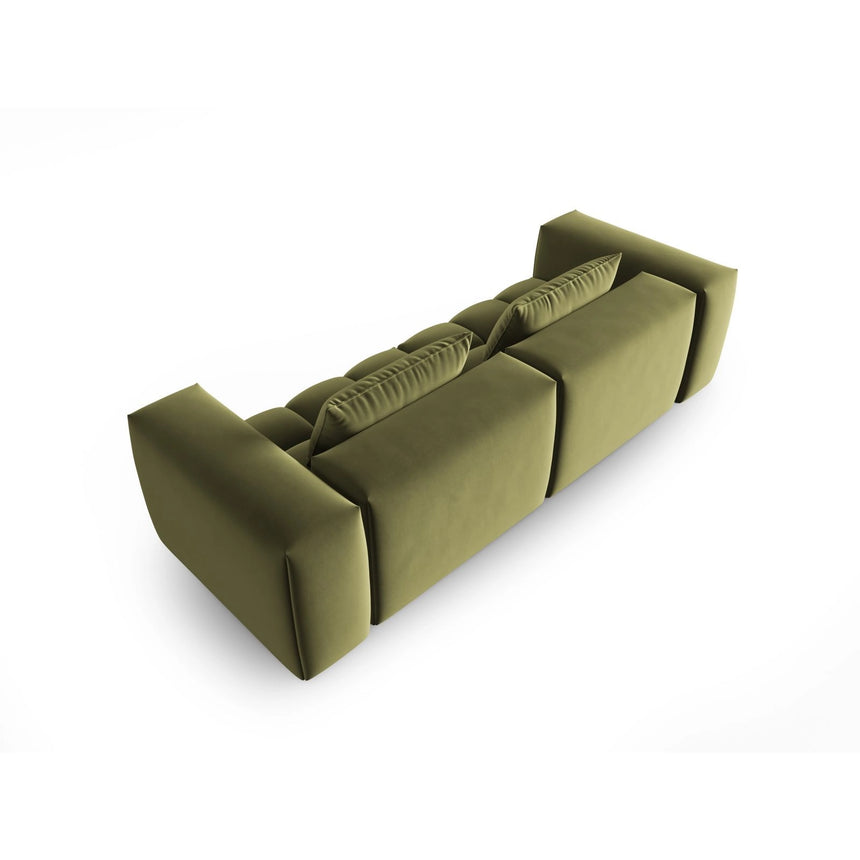 Verona 3-Sitzer Sofa aus Samt in Hellgrün (Casino Forest), 230x85 cm von Cosmopolitan Design – Bild 4