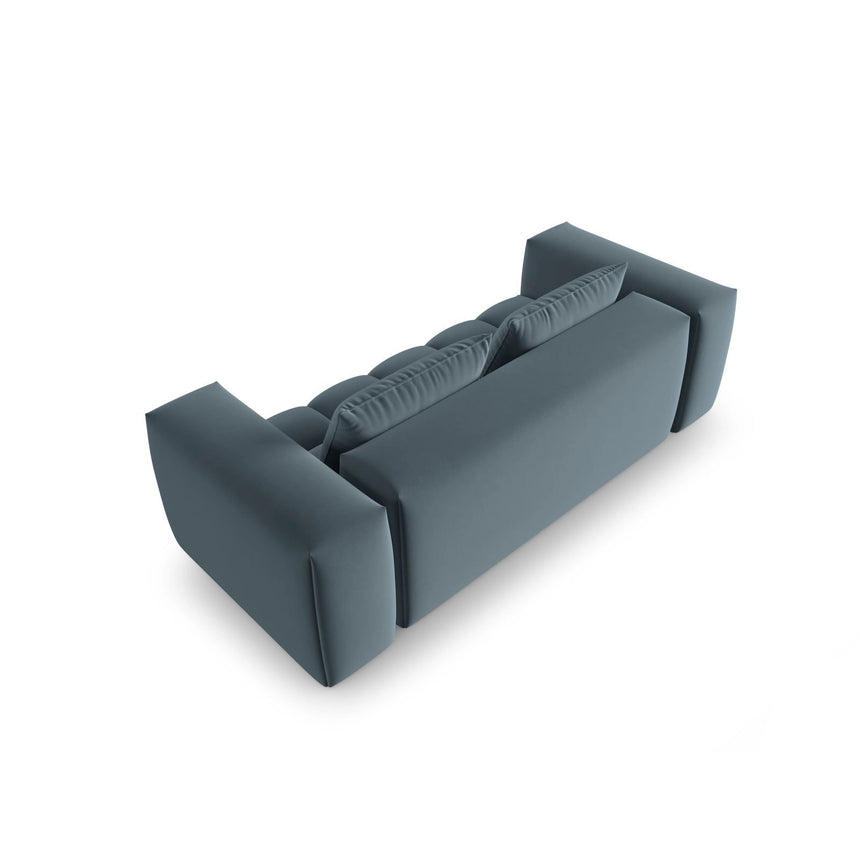 Verona 3-Sitzer Sofa aus Samt in Pastellblau (Casino Dark Blue), 200x85 cm von Cosmopolitan Design – Bild 4