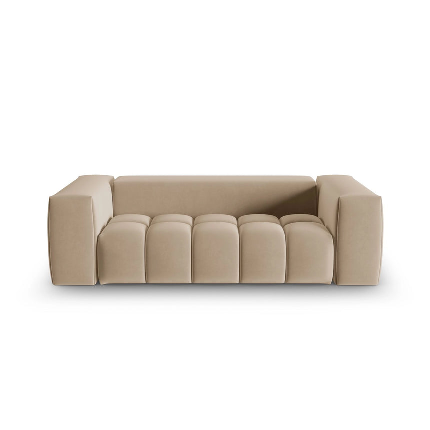 Verona 3-Sitzer Sofa aus Samt in Sand (Casino Lion), 200x85 cm von Cosmopolitan Design – Bild 1