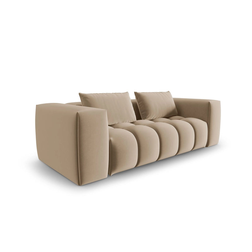 Verona 3-Sitzer Sofa aus Samt in Sand (Casino Lion), 200x85 cm von Cosmopolitan Design – Bild 3