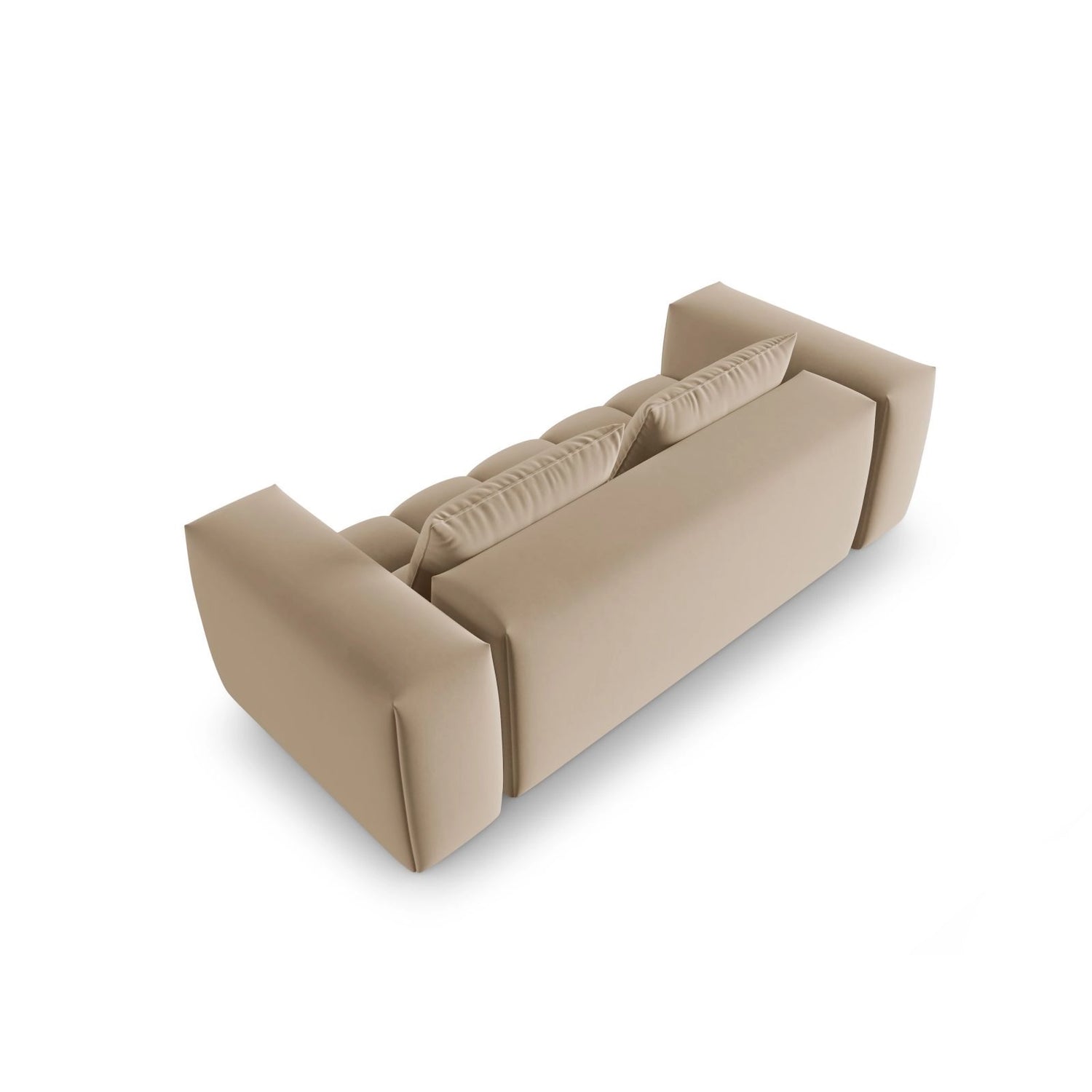Verona 3-Sitzer Sofa aus Samt in Sand (Casino Lion), 200x85 cm von Cosmopolitan Design – Bild 4
