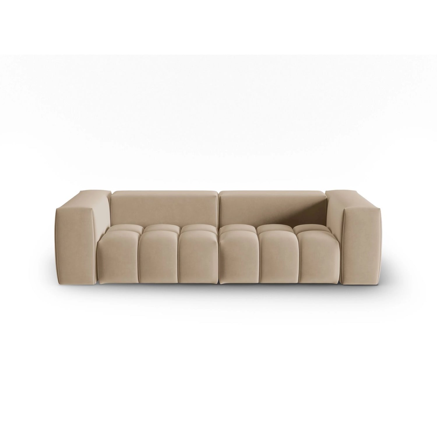 Verona 3-Sitzer Sofa aus Samt in Sand (Casino Lion), 230x85 cm von Cosmopolitan Design – Bild 1