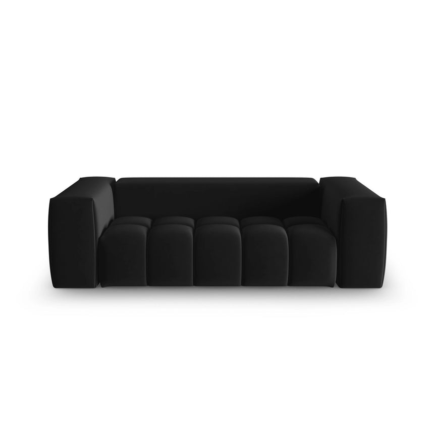 Verona 3-Sitzer Sofa aus Samt in Schwarz (Casino Black), 200x85 cm von Cosmopolitan Design – Bild 1