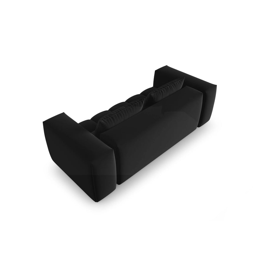 Verona 3-Sitzer Sofa aus Samt in Schwarz (Casino Black), 200x85 cm von Cosmopolitan Design – Bild 4