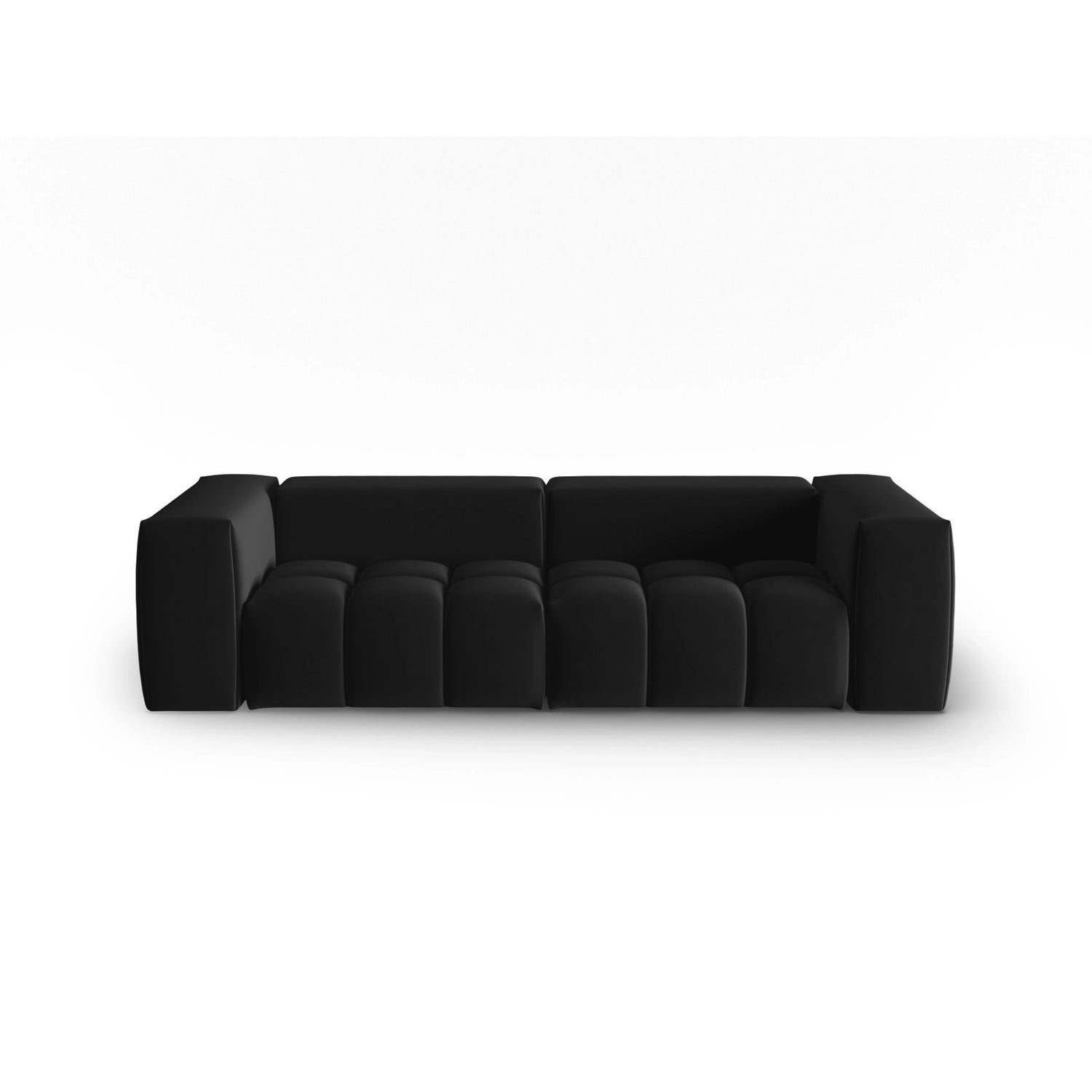 Verona 3-Sitzer Sofa aus Samt in Schwarz (Casino Black), 230x85 cm von Cosmopolitan Design – Bild 1