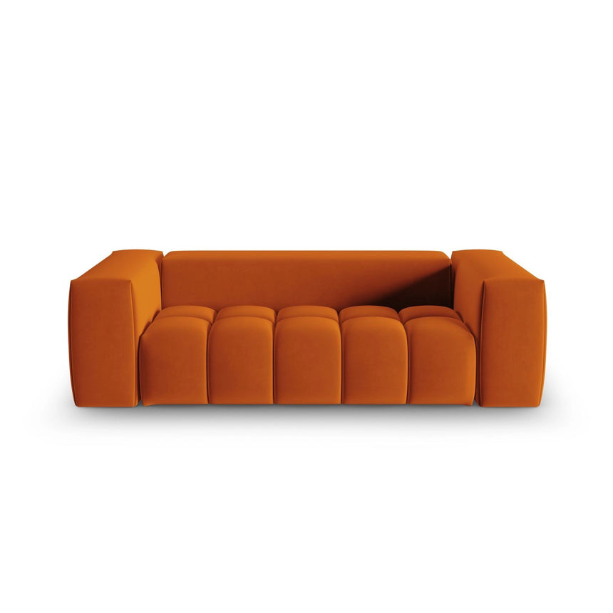 Verona 3-Sitzer Sofa aus Samt in Terrakotta (Casino Terracota), 200x85 cm von Cosmopolitan Design – Bild 1
