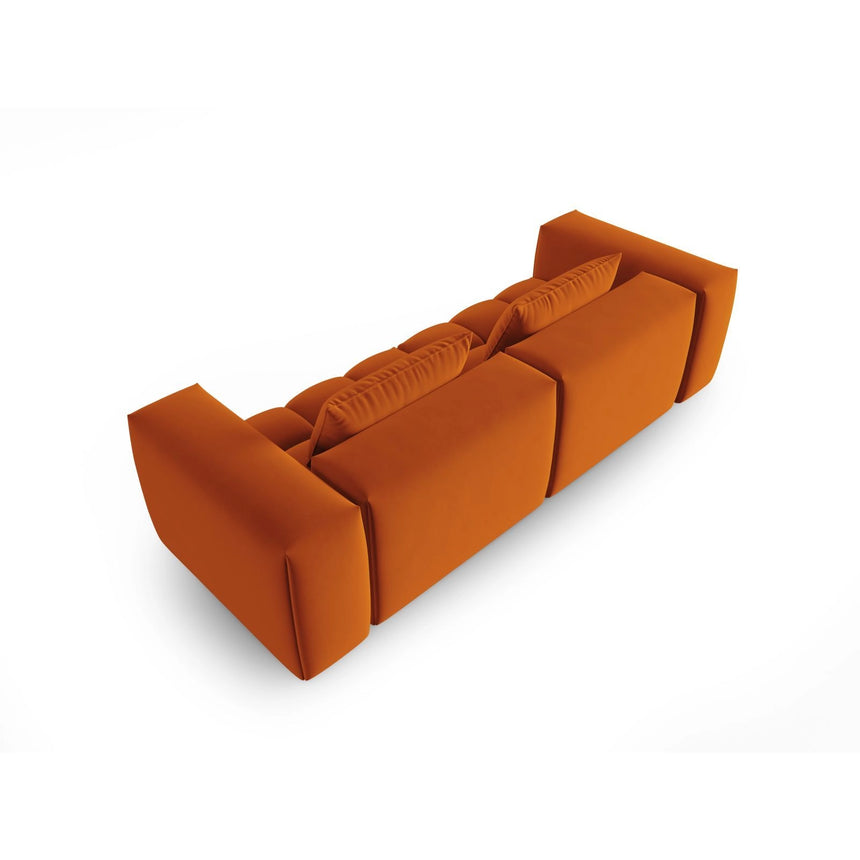 Verona 3-Sitzer Sofa aus Samt in Terrakotta (Casino Terracota), 230x85 cm von Cosmopolitan Design – Bild 4