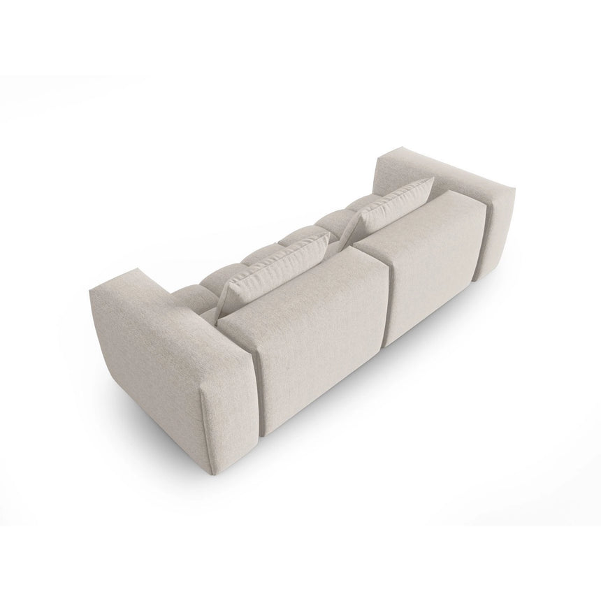 Verona 3-Sitzer Sofa aus Strukturierter Stoff in Beige (Sorella 03), 230x85 cm von Cosmopolitan Design – Bild 4