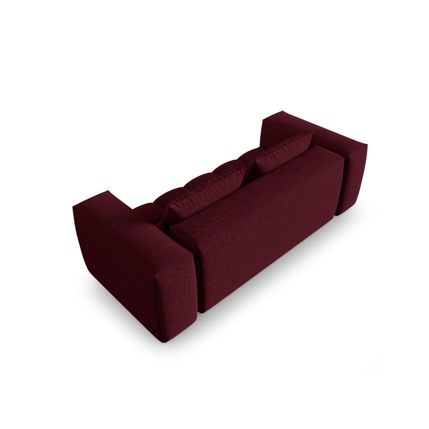 Verona 3-Sitzer Sofa aus Strukturierter Stoff in Burgund (Sorella 59), 200x85 cm von Cosmopolitan Design – Bild 4