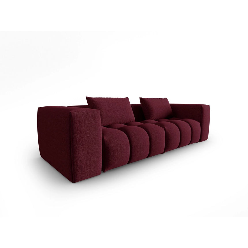 Verona 3-Sitzer Sofa aus Strukturierter Stoff in Burgund (Sorella 59), 230x85 cm von Cosmopolitan Design – Bild 3