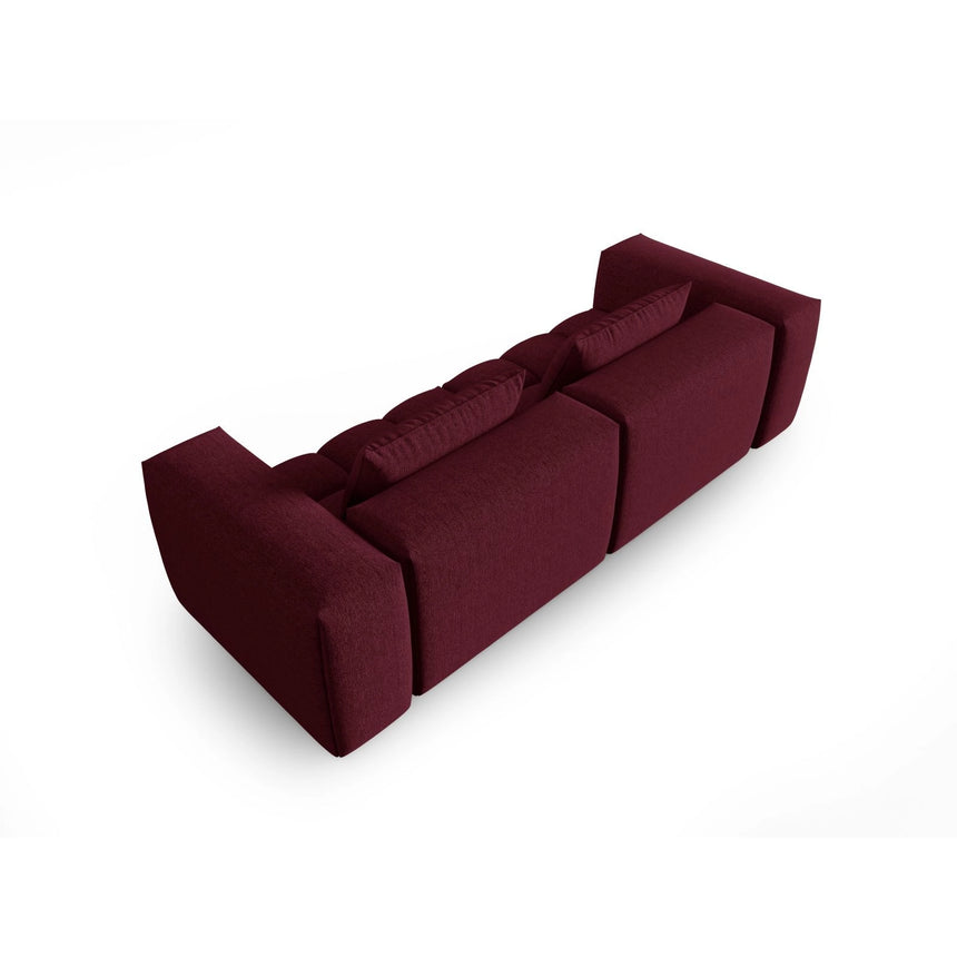 Verona 3-Sitzer Sofa aus Strukturierter Stoff in Burgund (Sorella 59), 230x85 cm von Cosmopolitan Design – Bild 4