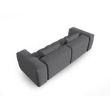 Verona 3-Sitzer Sofa aus Strukturierter Stoff in Grau (Sorella 89), 230x85 cm von Cosmopolitan Design – Bild 4