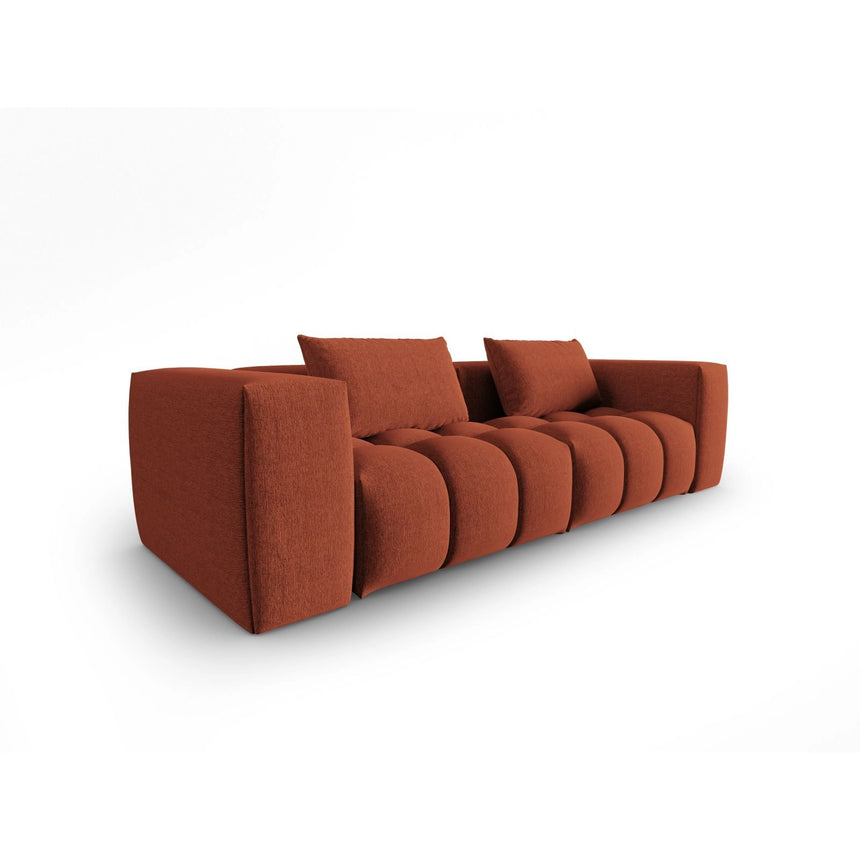Verona 3-Sitzer Sofa aus Strukturierter Stoff in Koralle (Sorella 58), 230x85 cm von Cosmopolitan Design – Bild 3
