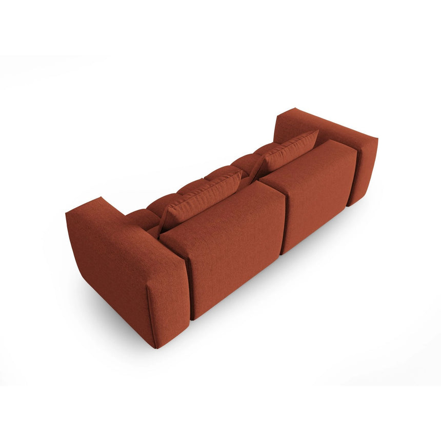 Verona 3-Sitzer Sofa aus Strukturierter Stoff in Koralle (Sorella 58), 230x85 cm von Cosmopolitan Design – Bild 4